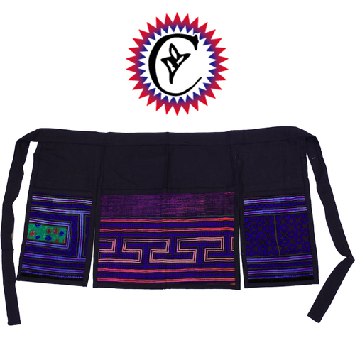 モン族刺繍のエスニックエプロン
